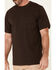 Image #3 - Hawx Men's Solid Dark Brown Forge Short Sleeve Work Pocket T-Shirt - Big, Dark Brown, hi-res
