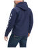 Image #2 - Ariat Men's Rebar Stretch Canvas Logo Zip-Front Hooded Softshell Work Jacket, Navy, hi-res
