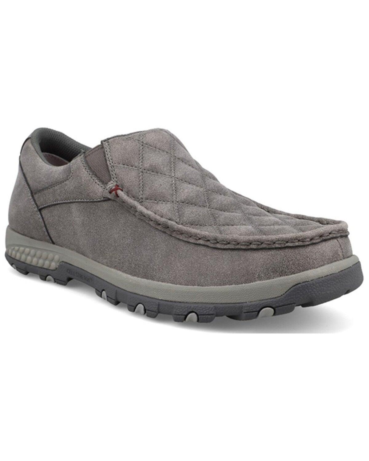 Twisted X Men's Slip-On Driving Casual Shoe - Moc Toe, Grey, hi-res