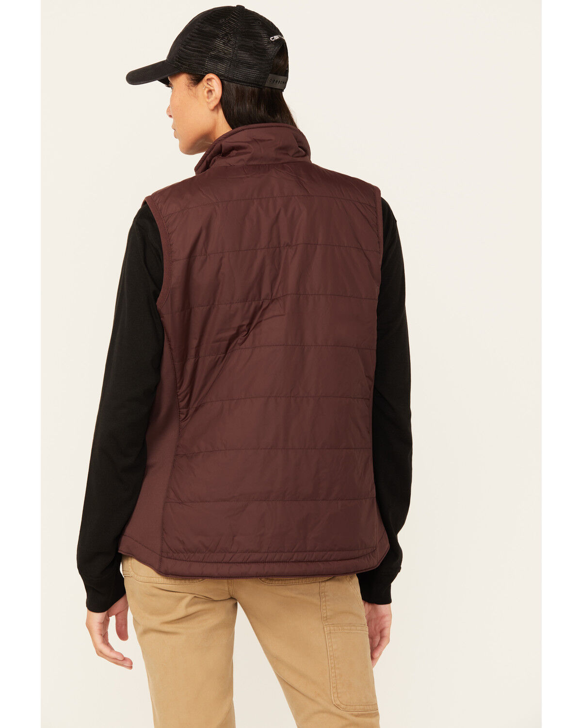 Image #4 - Carhartt Women's Rain Defender® Relaxed Fit Lightweight Insulated Vest, Wine, hi-res