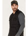 Image #2 - Brothers and Sons Men's Quilted Varsity Vest, Black, hi-res