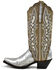 Image #3 - Dan Post Women's Eel Exotic Western Boot - Snip Toe, Silver, hi-res