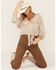 Image #1 - Wild Moss Women's Gray Gingham Large Collar Button Down Shirt, Grey, hi-res