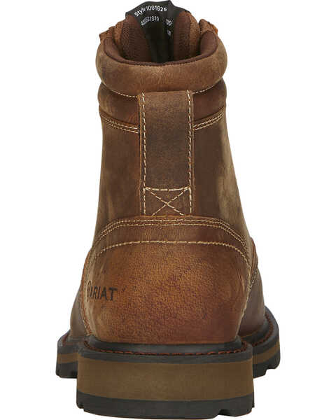 Image #9 - Ariat Men's Groundbreaker 6" Lace-Up Work Boots - Soft Toe, Brown, hi-res