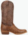 Image #2 - Dan Post Men's Gauge Exotic Ostrich Western Boots - Round Toe, Brown, hi-res