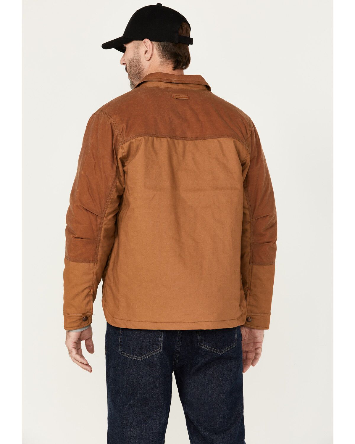 Image #4 - Dickies Men's Eisenhower Wax Coated Canvas Work Jacket, Brown, hi-res