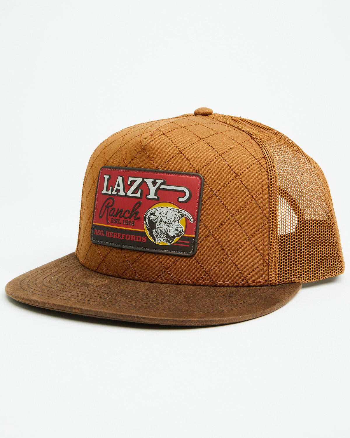 Lazy J Ranch Wear Men's Hard Day Ball Cap, Brown, hi-res