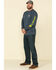 Image #3 - Carhartt Men's M-FR Midweight Signature Logo Long Sleeve Work Shirt - Big, Dark Blue, hi-res