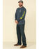 Image #3 - Carhartt Men's M-FR Midweight Signature Logo Long Sleeve Work Shirt - Big , Dark Blue, hi-res