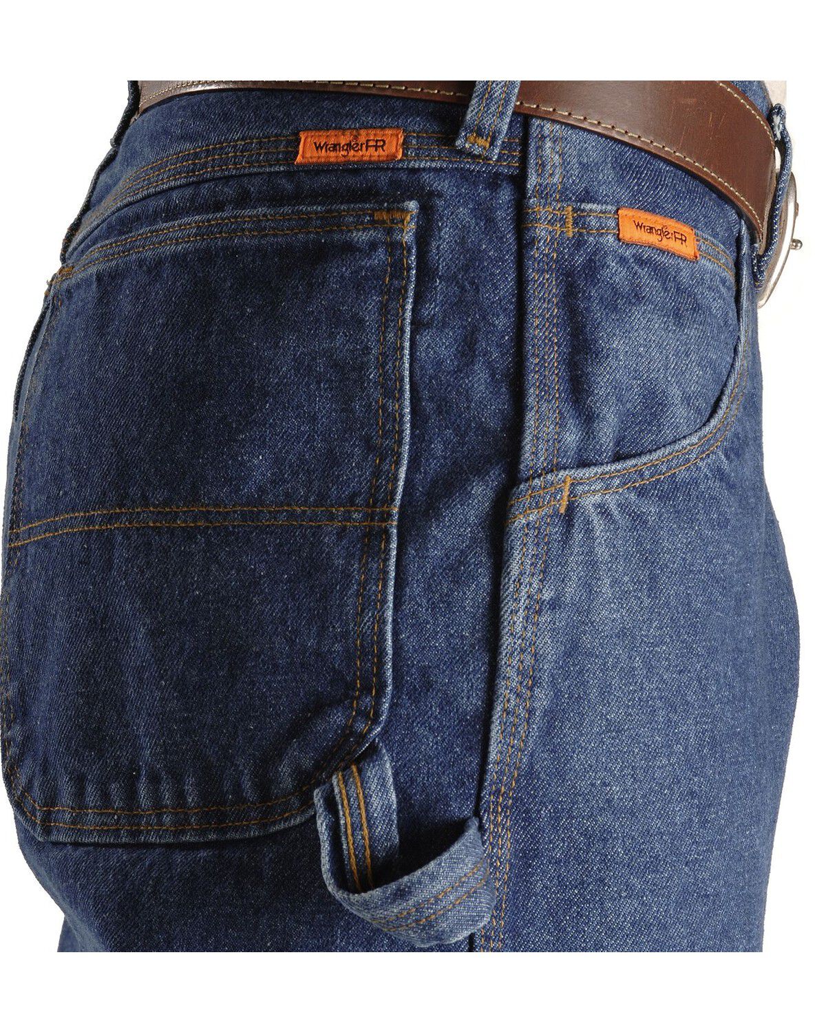 Image #3 - Wrangler Men's Riggs FR Carpenter Relaxed Fit Work Jeans, Indigo, hi-res