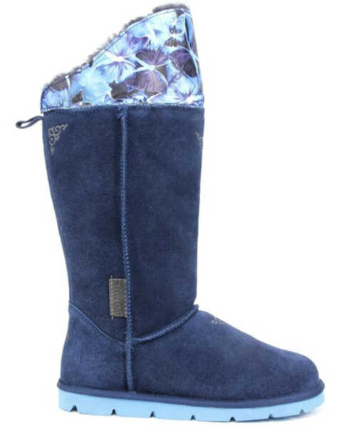 Image #2 - Superlamb Women's Foldable Cuff Pull On Casual Boots - Round Toe, Blue, hi-res