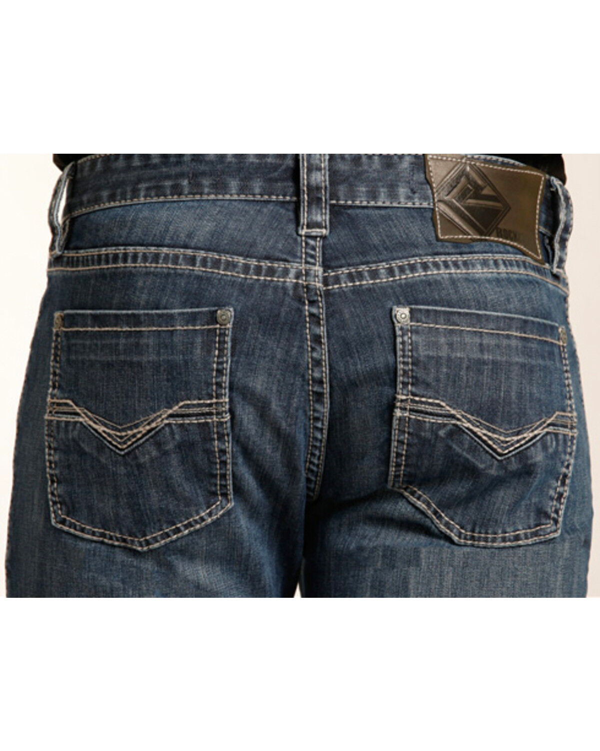 Image #9 - Rock & Roll Denim Men's Small "V" Reflex Revolver Slim Straight Jeans, Indigo, hi-res