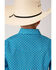 Amarillo Boys' Desert Sky Vintage Geo Print Long Sleeve Western Shirt , Turquoise, hi-res