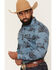 Image #2 - Cowboy Hardware Men's Western Scenery Print Long Sleeve Snap Stretch Western Shirt, Indigo, hi-res