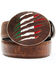 Image #1 - Cody James Men's Mexican Flag Slash Leather Belt, Brown, hi-res