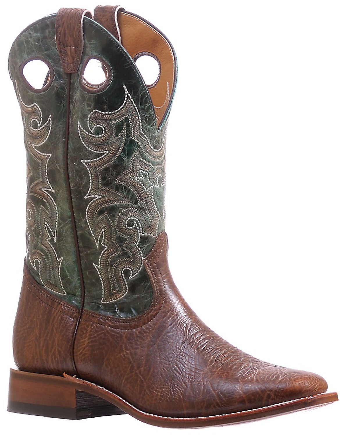 Image #1 - Boulet Turqueza Shoulder Cowboy Boots - Square Toe, Brown, hi-res