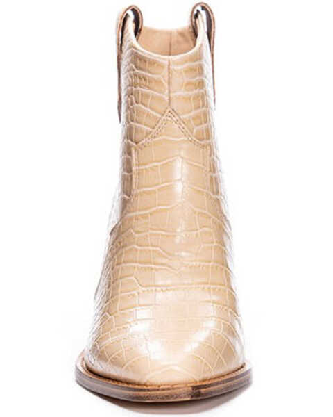 Image #4 - Chinese Laundry Women's Bonnie Croc Print Fashion Booties - Pointed Toe, Cream, hi-res