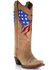 Image #1 - Circle G Women's Eagle Flag Embroidery Western Boots - Snip Toe, Sand, hi-res