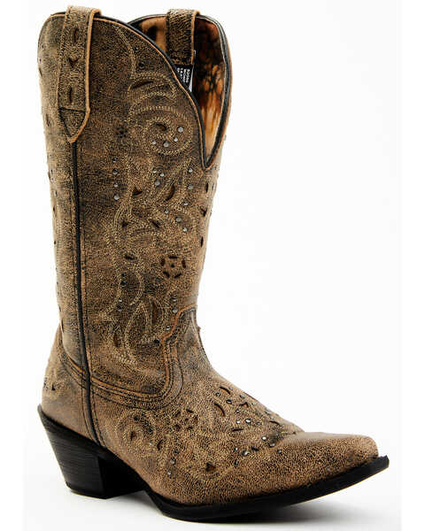 Image #2 - Laredo Women's Scandalous Western Boots - Snip Toe , Brown, hi-res