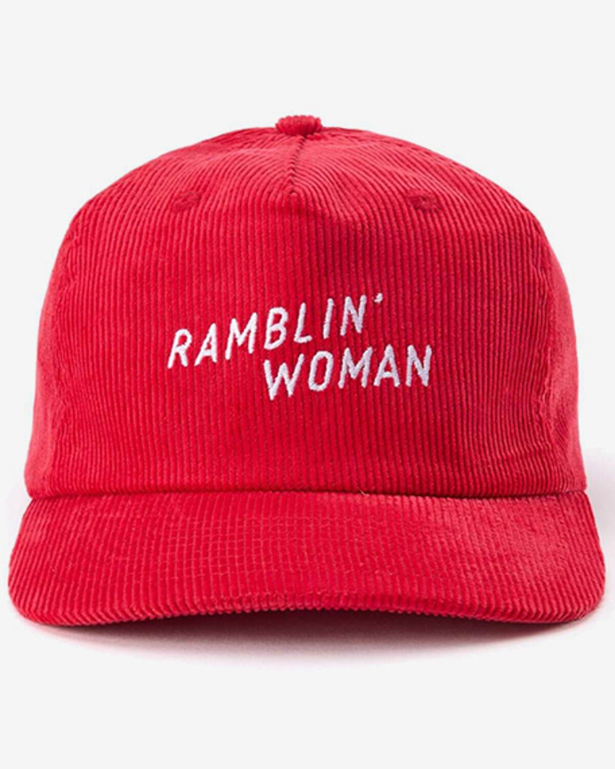 Image #2 - Seager Women's Ramblin' Woman Corduroy Ball Cap, Red, hi-res