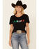 Image #1 - Ariat Women's Viva Mexico Logo Graphic Tee, Black, hi-res