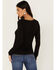 Image #4 - Idyllwind Women's Quitman Studded Henley Shirt, Black, hi-res