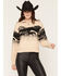 Image #1 - Idyllwind Women's Running Horse Half Zip Sweater, Khaki, hi-res