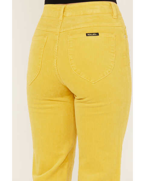 Image #4 - Rolla's Women's Corduroy High Rise Eastcoast Ankle Flare Jeans, Yellow, hi-res