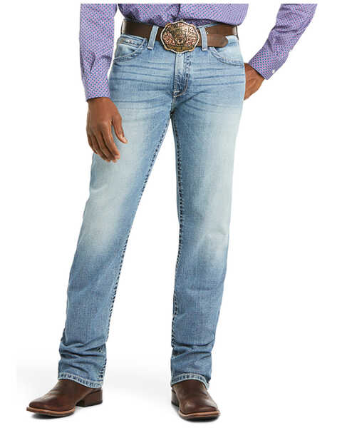 Image #1 - Ariat Men's M2 Stirling Shasta Low Rise Bootcut Jeans - Big , Blue, hi-res