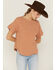 Image #1 - Cleo + Wolf Women's Relaxed Waffle Knit Henley Top, Beige/khaki, hi-res