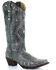 Corral Women's Glitter Inlay Western Boots - Snip Toe, Black Distressed, hi-res