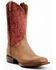 Image #1 - Lucchese Men's Gordon Western Boot - Broad Square Toe , Tan, hi-res