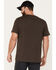 Image #4 - Brothers and Sons Men's Mountain Base Embroidered Short Sleeve Graphic T-Shirt, Dark Brown, hi-res