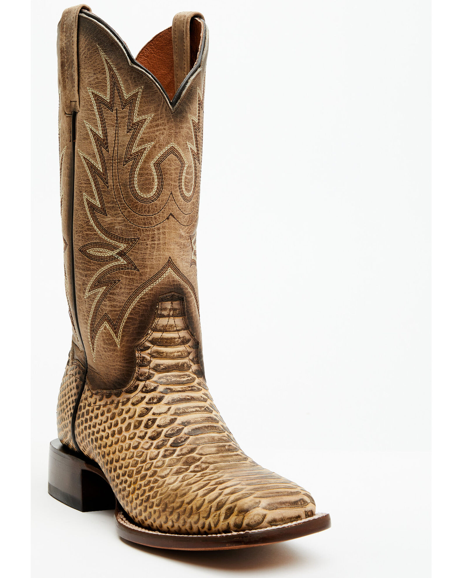 Dan Post Women s 12 Faux Python Western Boots Broad Square Toe Country Outfitter