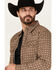 Image #2 - Moonshine Spirit Men's Time Bomb Geo Print Long Sleeve Snap Western Shirt, Brown, hi-res