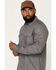 Image #2 - Hawx Men's All Out Solid Twill Long Sleeve Button-Down Work Shirt, Dark Grey, hi-res