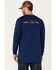Image #4 - Hawx Men's FR Graphic Long Sleeve Work T-Shirt - Tall, Blue, hi-res