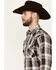 Image #3 - Ely Walker Men's Plaid Print Long Sleeve Snap Western Shirt, Brown, hi-res