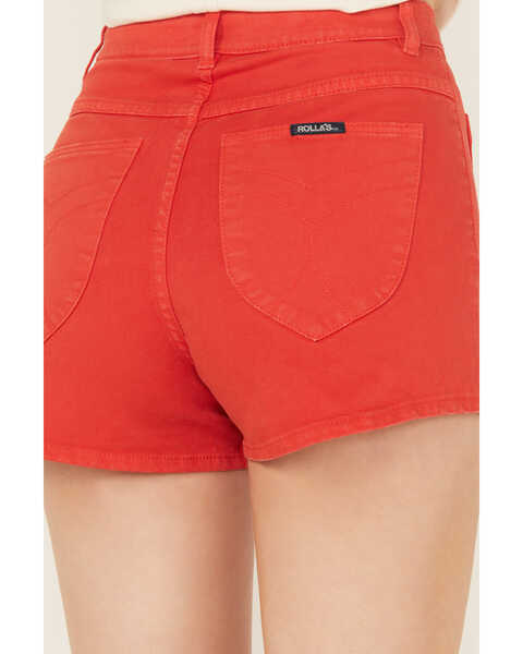 Image #4 - Rolla's Women's High Rise Duster Shorts , Red, hi-res