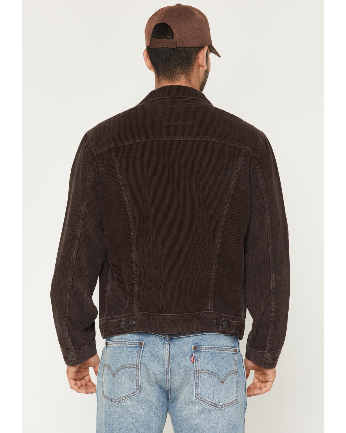 Image #4 - Levi's Men's Corduroy Button-Down Trucker Jacket, Brown, hi-res