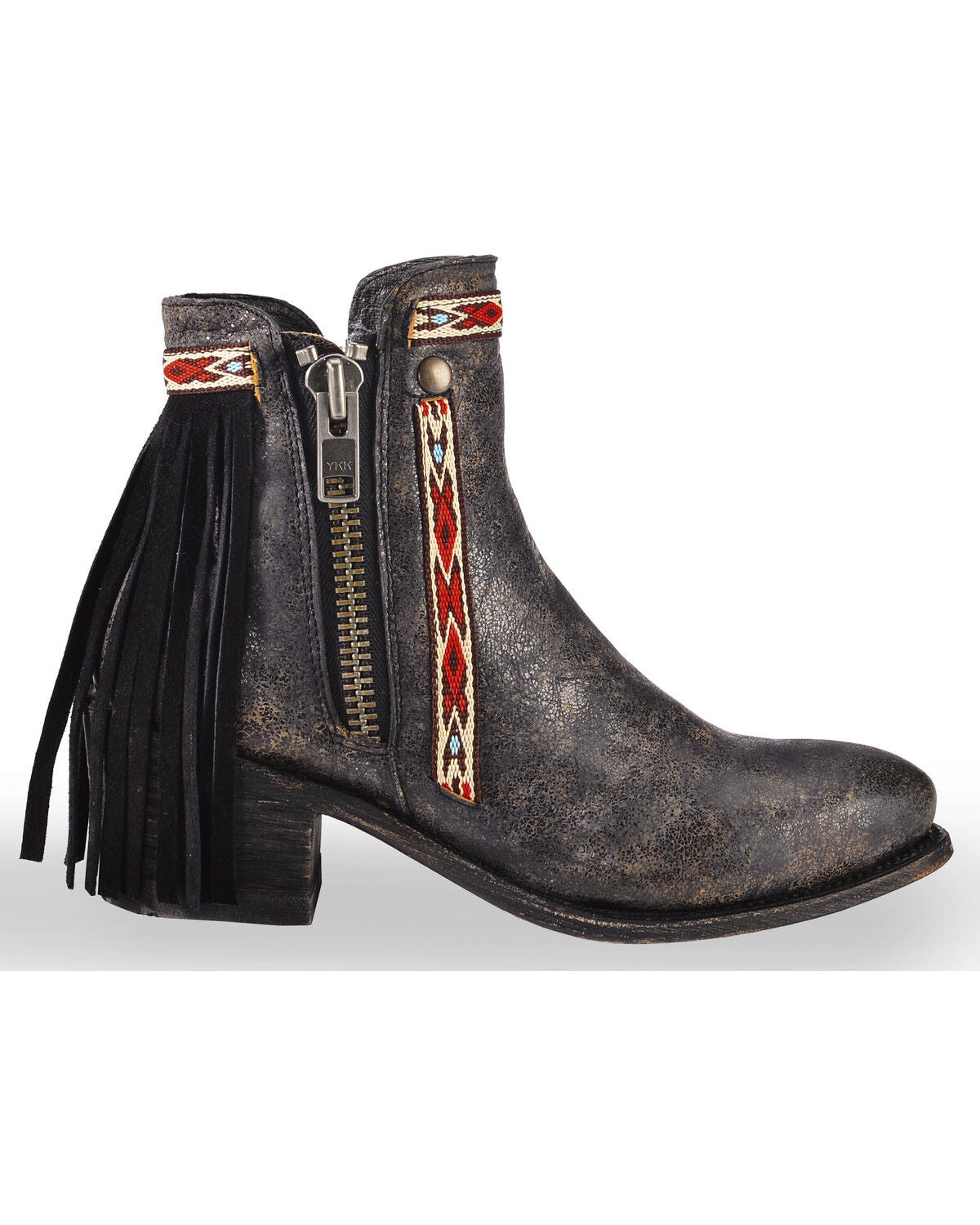 corral black fringe boots