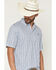 Image #2 - Ariat Men's Southwestern Print Short Sleeve Button-Down Polo, White, hi-res