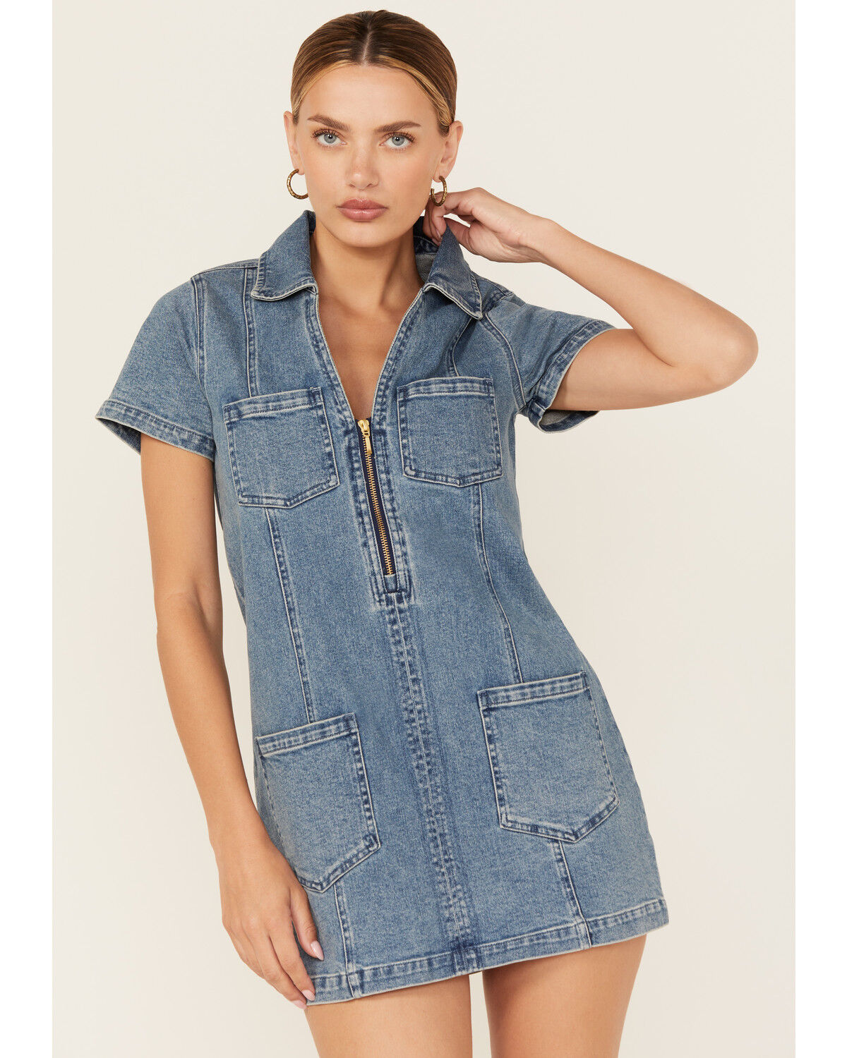 Image #1 - Show Me Your Mumu Women's Denim Mini Dress, Blue, hi-res