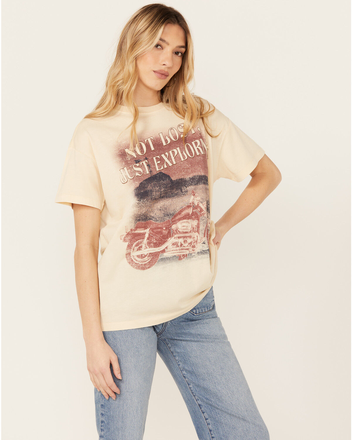 Image #1 - Cleo + Wolf Women's Bryce Short Sleeve Graphic Tee, Oatmeal, hi-res