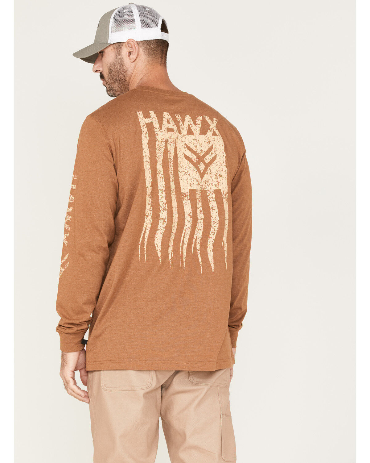 Image #4 - Hawx Men's Flag Logo Graphic Work T-Shirt, , hi-res