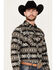 Image #2 - Panhandle Select Men's Southwestern Print Long Sleeve Snap Western Shirt, Black, hi-res