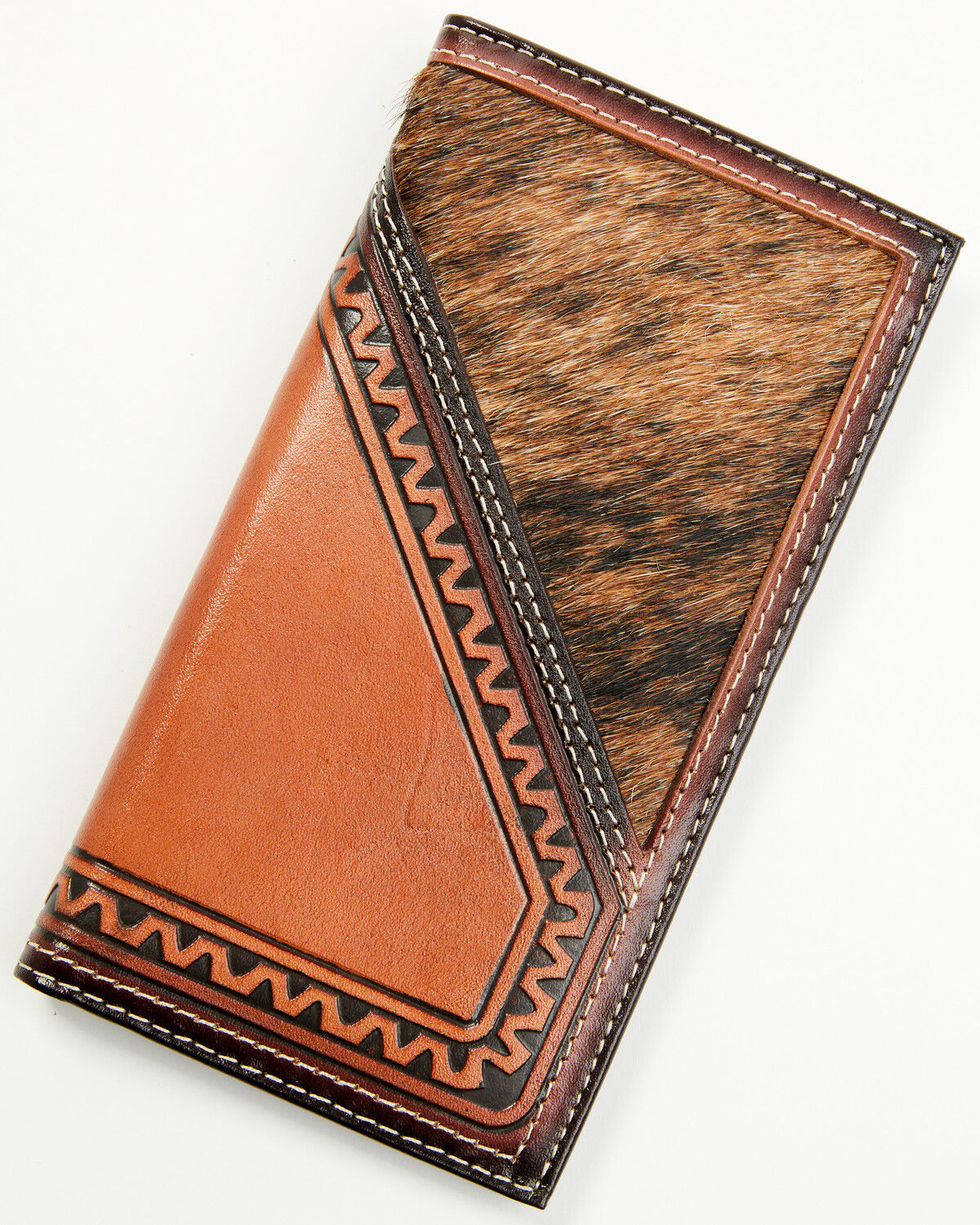 Image #1 - Cody James Men's Embossed Hairon Rodeo Wallet, Brown, hi-res