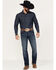 Image #1 - Wrangler Retro Men's 88MWZ Stone Dark Wash Slim Straight Stretch Denim Jeans - Long, Dark Wash, hi-res