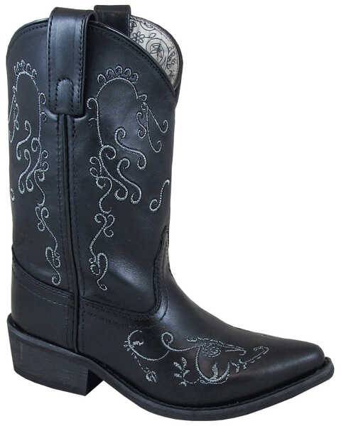 Smoky Mountain Girls' Florence Western Boots - Snip Toe, Black, hi-res
