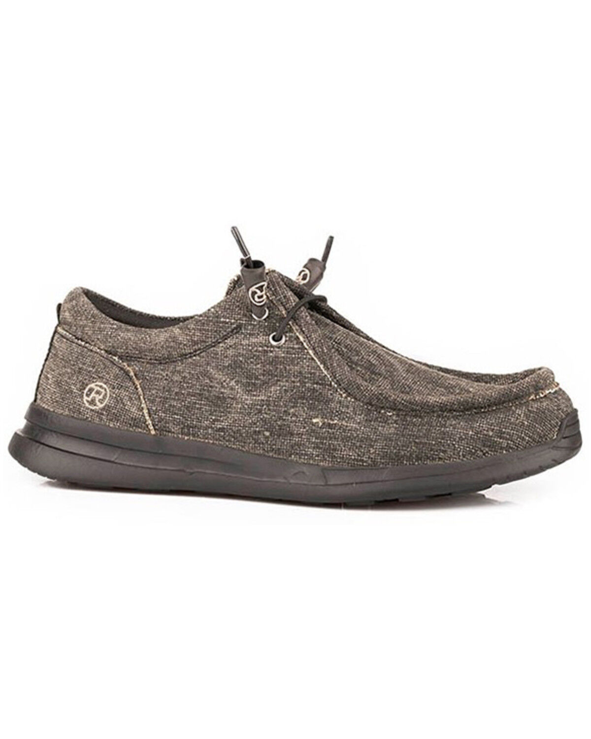 Image #1 - Roper Men's Chillin Low Chukka Shoe - Moc Toe, Black, hi-res